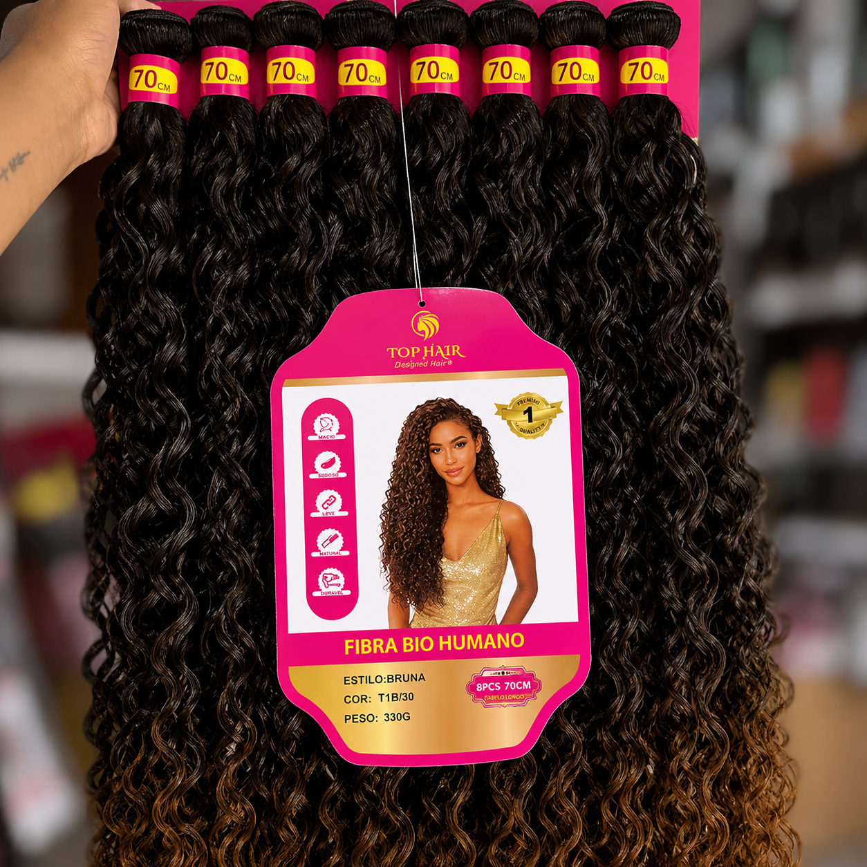 Cabelo Bio Humano Bruna 330g 70cm Premium