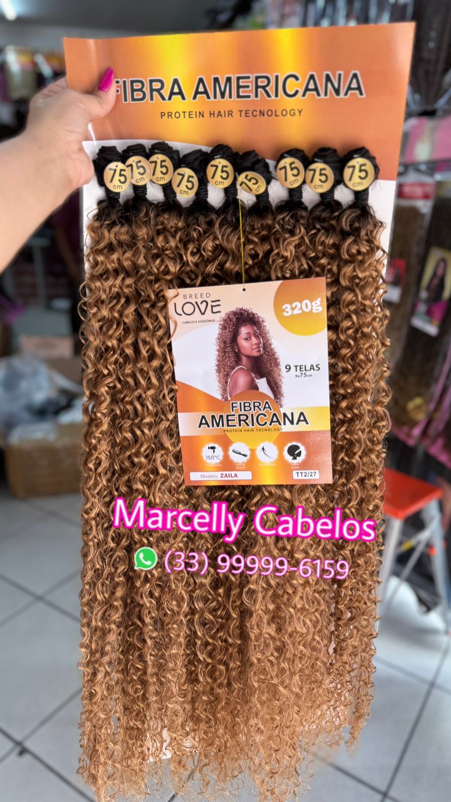 Cabelo Fibra Americana Zaila 75cm