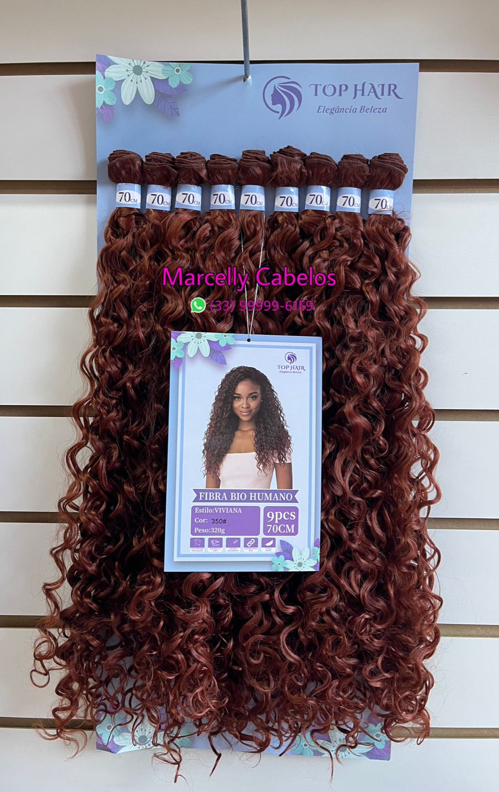 Cabelo Viviana Bio humano 320g 70cm Premium